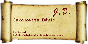 Jakobovits Dávid névjegykártya